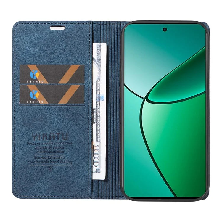 YIKATU YK-004 For Realme Narzo 70 5G  /  Narzo 70 Pro 5G  /  P1 5G  /  12 4G  /  12+ 5G Case Leather Skin-Touch Phone Cover Magnetic Auto-Absorbed