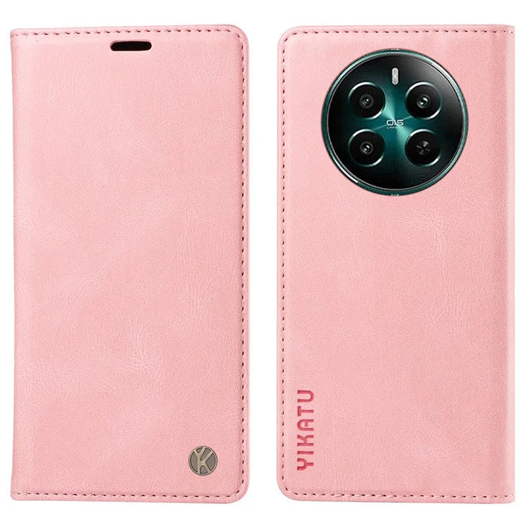YIKATU YK-004 For Realme Narzo 70 5G  /  Narzo 70 Pro 5G  /  P1 5G  /  12 4G  /  12+ 5G Case Leather Skin-Touch Phone Cover Magnetic Auto-Absorbed