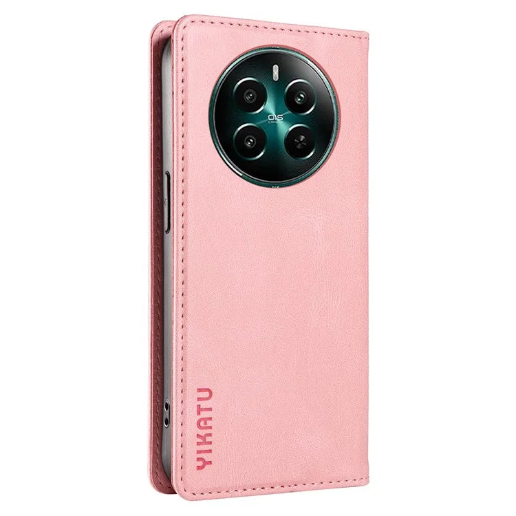 YIKATU YK-004 For Realme Narzo 70 5G  /  Narzo 70 Pro 5G  /  P1 5G  /  12 4G  /  12+ 5G Case Leather Skin-Touch Phone Cover Magnetic Auto-Absorbed