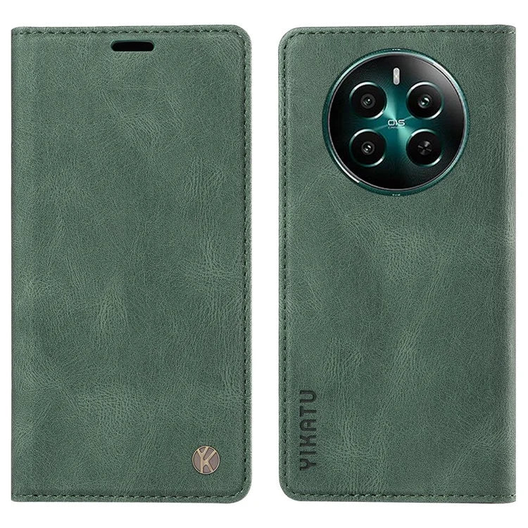 YIKATU YK-004 For Realme Narzo 70 5G  /  Narzo 70 Pro 5G  /  P1 5G  /  12 4G  /  12+ 5G Case Leather Skin-Touch Phone Cover Magnetic Auto-Absorbed