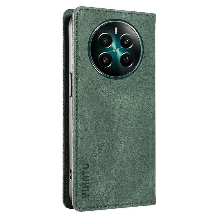 YIKATU YK-004 For Realme Narzo 70 5G  /  Narzo 70 Pro 5G  /  P1 5G  /  12 4G  /  12+ 5G Case Leather Skin-Touch Phone Cover Magnetic Auto-Absorbed