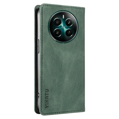 YIKATU YK-004 For Realme Narzo 70 5G  /  Narzo 70 Pro 5G  /  P1 5G  /  12 4G  /  12+ 5G Case Leather Skin-Touch Phone Cover Magnetic Auto-Absorbed