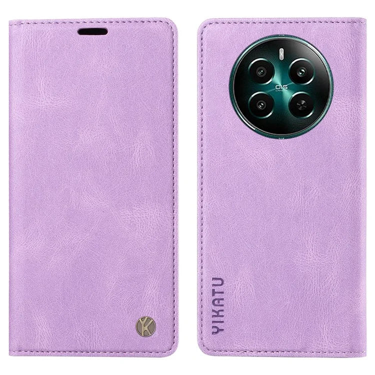 YIKATU YK-004 For Realme Narzo 70 5G  /  Narzo 70 Pro 5G  /  P1 5G  /  12 4G  /  12+ 5G Case Leather Skin-Touch Phone Cover Magnetic Auto-Absorbed