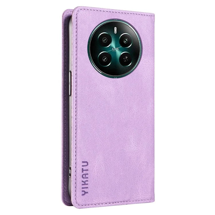 YIKATU YK-004 For Realme Narzo 70 5G  /  Narzo 70 Pro 5G  /  P1 5G  /  12 4G  /  12+ 5G Case Leather Skin-Touch Phone Cover Magnetic Auto-Absorbed