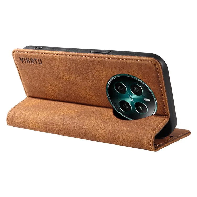 YIKATU YK-004 For Realme Narzo 70 5G  /  Narzo 70 Pro 5G  /  P1 5G  /  12 4G  /  12+ 5G Case Leather Skin-Touch Phone Cover Magnetic Auto-Absorbed
