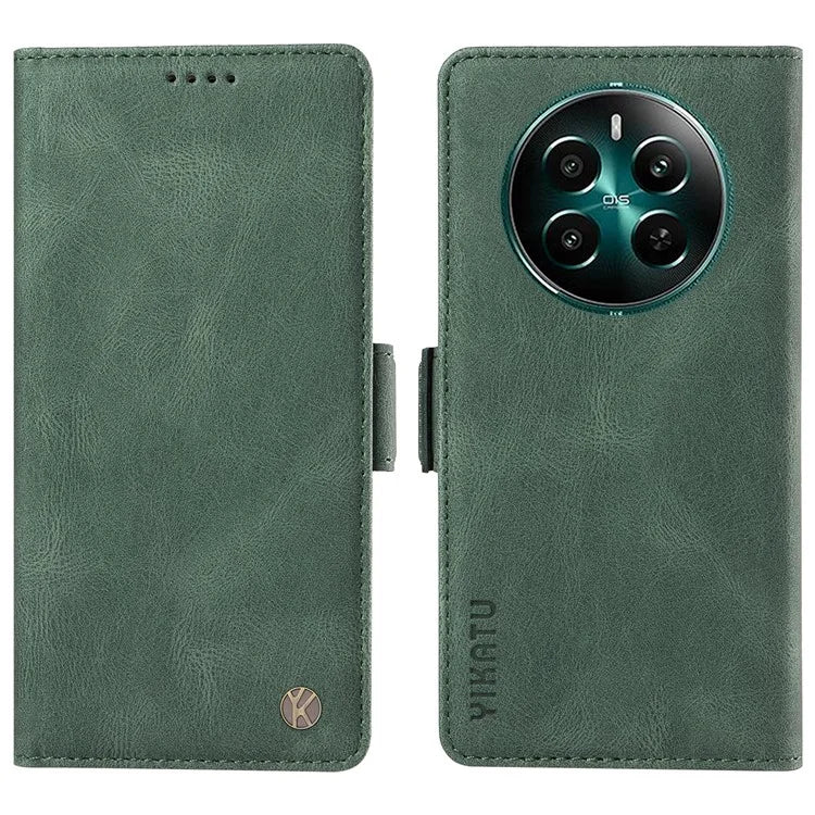 YIKATU YK-005 For Realme Narzo 70 5G / Narzo 70 Pro 5G / P1 5G / 12 4G / 12+ 5G Case PU Leather Wallet Phone Cover Skin Touch Feeling