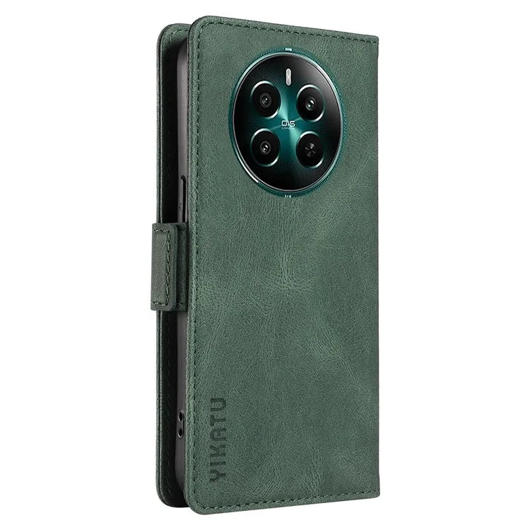 YIKATU YK-005 For Realme Narzo 70 5G / Narzo 70 Pro 5G / P1 5G / 12 4G / 12+ 5G Case PU Leather Wallet Phone Cover Skin Touch Feeling