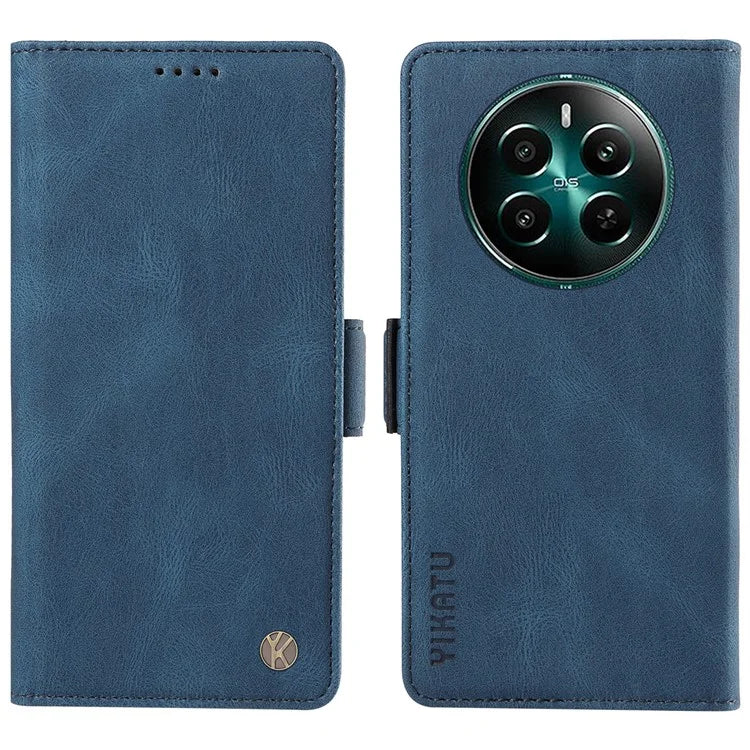 YIKATU YK-005 For Realme Narzo 70 5G / Narzo 70 Pro 5G / P1 5G / 12 4G / 12+ 5G Case PU Leather Wallet Phone Cover Skin Touch Feeling