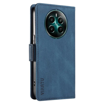 YIKATU YK-005 For Realme Narzo 70 5G / Narzo 70 Pro 5G / P1 5G / 12 4G / 12+ 5G Case PU Leather Wallet Phone Cover Skin Touch Feeling