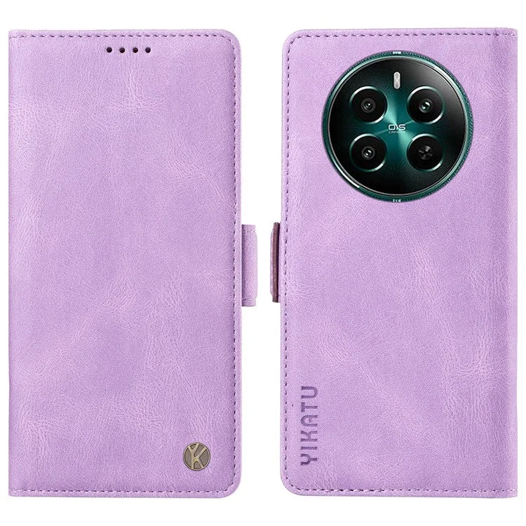 YIKATU YK-005 For Realme Narzo 70 5G / Narzo 70 Pro 5G / P1 5G / 12 4G / 12+ 5G Case PU Leather Wallet Phone Cover Skin Touch Feeling