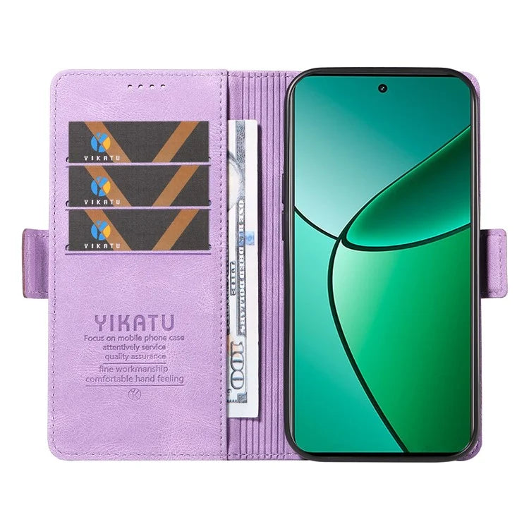 YIKATU YK-005 For Realme Narzo 70 5G / Narzo 70 Pro 5G / P1 5G / 12 4G / 12+ 5G Case PU Leather Wallet Phone Cover Skin Touch Feeling