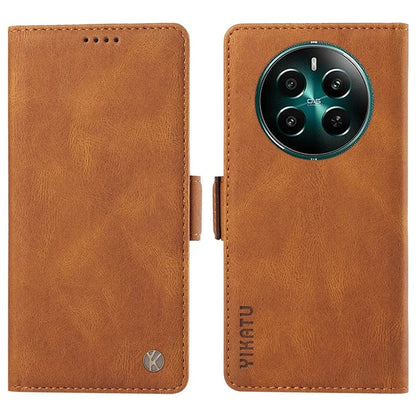 YIKATU YK-005 For Realme Narzo 70 5G / Narzo 70 Pro 5G / P1 5G / 12 4G / 12+ 5G Case PU Leather Wallet Phone Cover Skin Touch Feeling