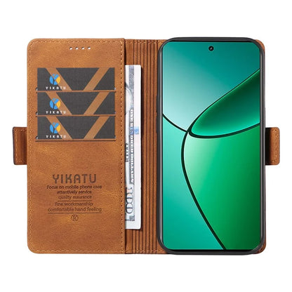 YIKATU YK-005 For Realme Narzo 70 5G / Narzo 70 Pro 5G / P1 5G / 12 4G / 12+ 5G Case PU Leather Wallet Phone Cover Skin Touch Feeling