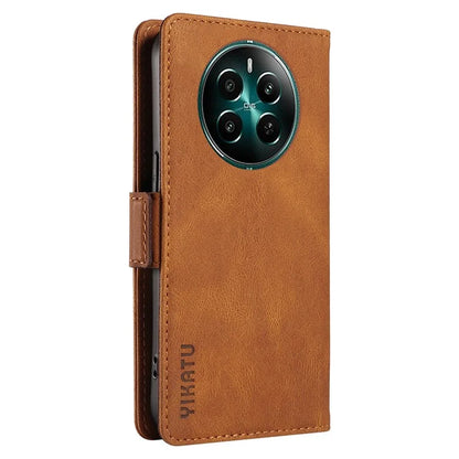 YIKATU YK-005 For Realme Narzo 70 5G / Narzo 70 Pro 5G / P1 5G / 12 4G / 12+ 5G Case PU Leather Wallet Phone Cover Skin Touch Feeling