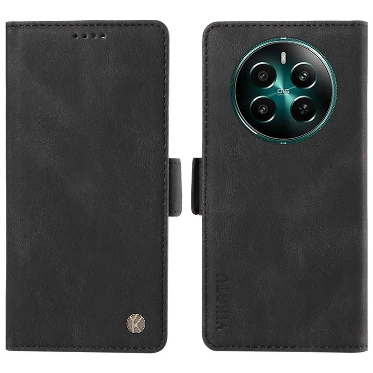 YIKATU YK-005 For Realme Narzo 70 5G / Narzo 70 Pro 5G / P1 5G / 12 4G / 12+ 5G Case PU Leather Wallet Phone Cover Skin Touch Feeling