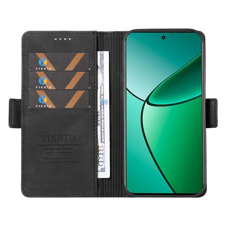 YIKATU YK-005 For Realme Narzo 70 5G / Narzo 70 Pro 5G / P1 5G / 12 4G / 12+ 5G Case PU Leather Wallet Phone Cover Skin Touch Feeling