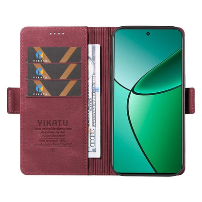 YIKATU YK-005 For Realme Narzo 70 5G / Narzo 70 Pro 5G / P1 5G / 12 4G / 12+ 5G Case PU Leather Wallet Phone Cover Skin Touch Feeling