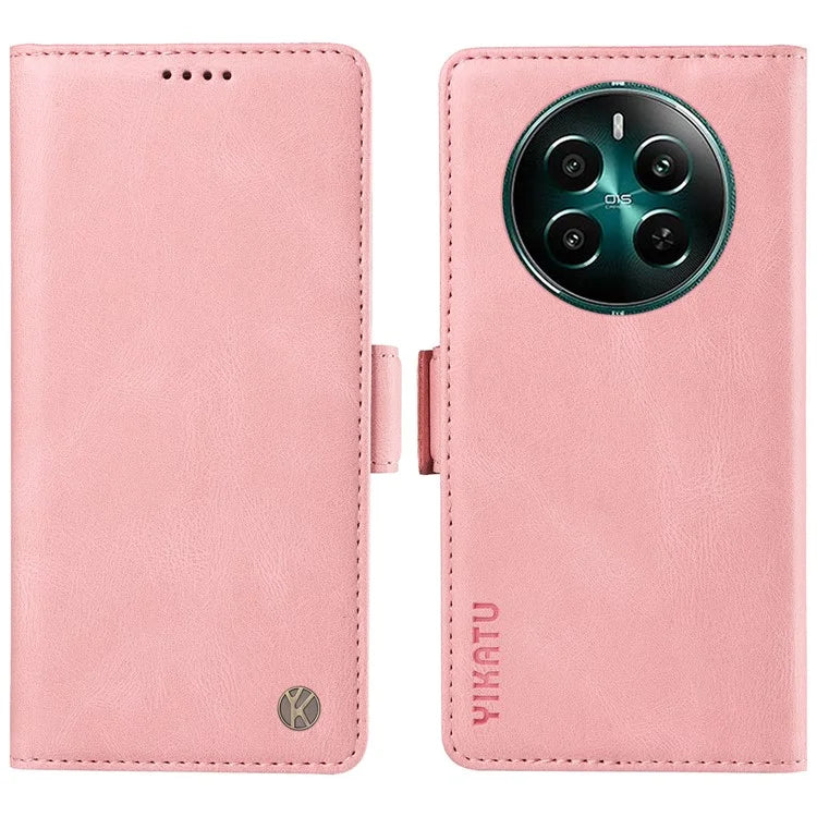 YIKATU YK-005 For Realme Narzo 70 5G / Narzo 70 Pro 5G / P1 5G / 12 4G / 12+ 5G Case PU Leather Wallet Phone Cover Skin Touch Feeling