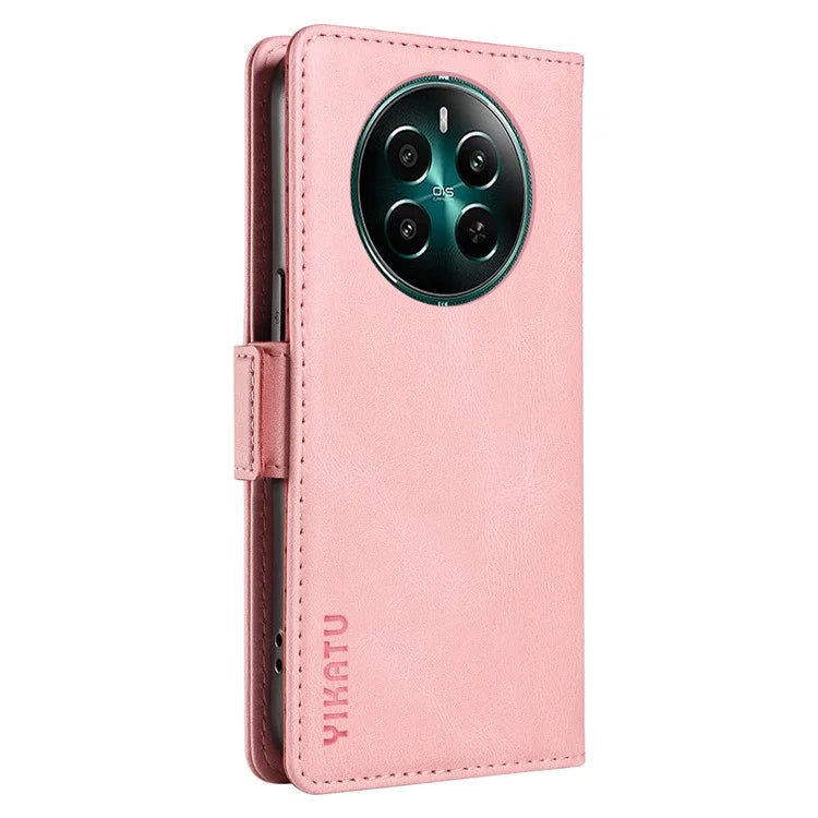 YIKATU YK-005 For Realme Narzo 70 5G / Narzo 70 Pro 5G / P1 5G / 12 4G / 12+ 5G Case PU Leather Wallet Phone Cover Skin Touch Feeling