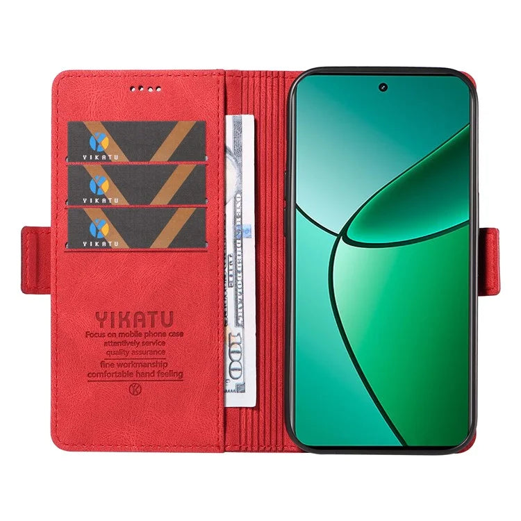 YIKATU YK-005 For Realme Narzo 70 5G / Narzo 70 Pro 5G / P1 5G / 12 4G / 12+ 5G Case PU Leather Wallet Phone Cover Skin Touch Feeling