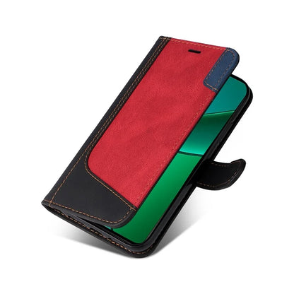 For Realme Narzo 70 5G / Narzo 70 Pro 5G / P1 5G / 12 4G / 12+ 5G Case Flip Wallet Leather Phone Cover 3 Color Splicing
