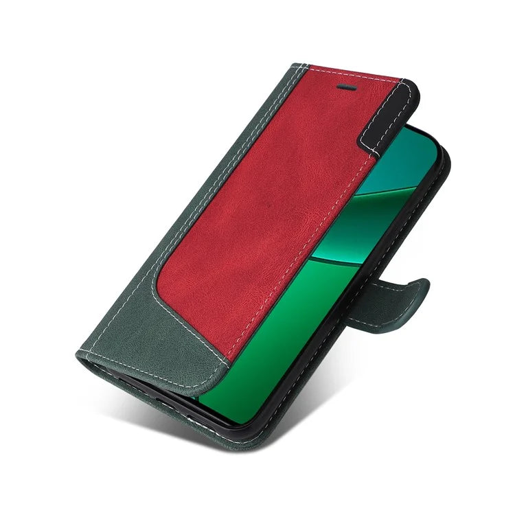 For Realme Narzo 70 5G / Narzo 70 Pro 5G / P1 5G / 12 4G / 12+ 5G Case Flip Wallet Leather Phone Cover 3 Color Splicing