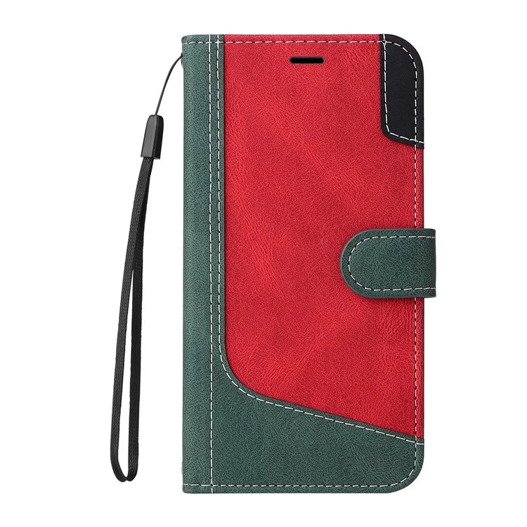 For Realme Narzo 70 5G / Narzo 70 Pro 5G / P1 5G / 12 4G / 12+ 5G Case Flip Wallet Leather Phone Cover 3 Color Splicing
