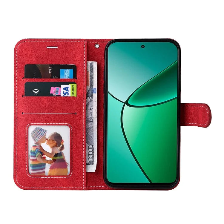 For Realme Narzo 70 5G / Narzo 70 Pro 5G / P1 5G / 12 4G / 12+ 5G Case Flip Wallet Leather Phone Cover 3 Color Splicing