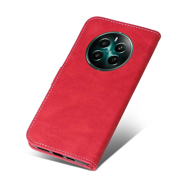 For Realme Narzo 70 5G / Narzo 70 Pro 5G / P1 5G / 12 4G / 12+ 5G Case Flip Wallet Leather Phone Cover 3 Color Splicing