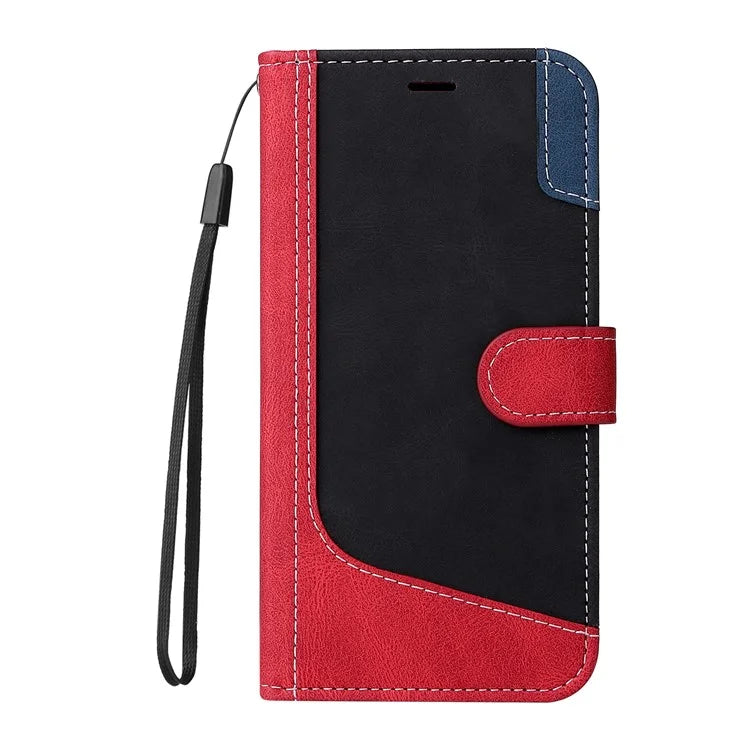 For Realme Narzo 70 5G / Narzo 70 Pro 5G / P1 5G / 12 4G / 12+ 5G Case Flip Wallet Leather Phone Cover 3 Color Splicing