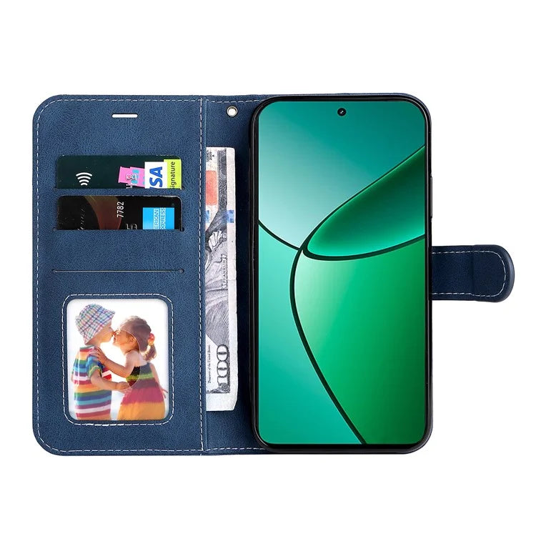 For Realme Narzo 70 5G / Narzo 70 Pro 5G / P1 5G / 12 4G / 12+ 5G Case Flip Wallet Leather Phone Cover 3 Color Splicing