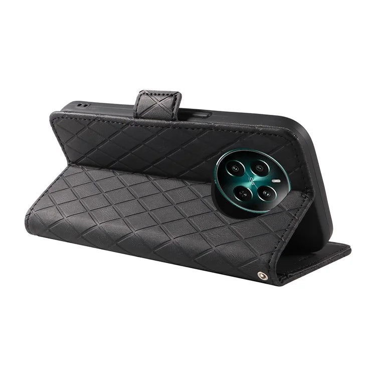 For Realme Narzo 70 5G / Narzo 70 Pro 5G / P1 5G / 12 4G / 12+ 5G Case Rhombus PU Leather Flip Wallet Phone Cover