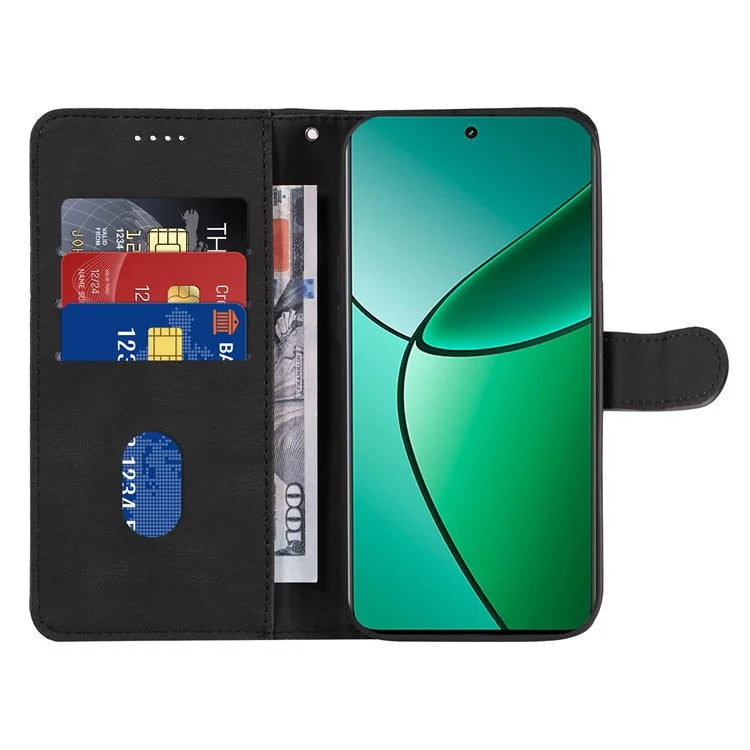 For Realme Narzo 70 5G / Narzo 70 Pro 5G / P1 5G / 12 4G / 12+ 5G Case Stand Wallet Leather Phone Cover Curved Line Wrist Strap