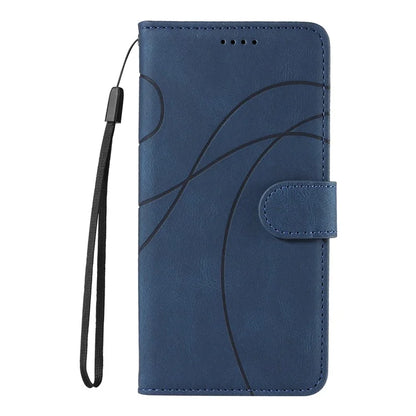 For Realme Narzo 70 5G / Narzo 70 Pro 5G / P1 5G / 12 4G / 12+ 5G Case Stand Wallet Leather Phone Cover Curved Line Wrist Strap