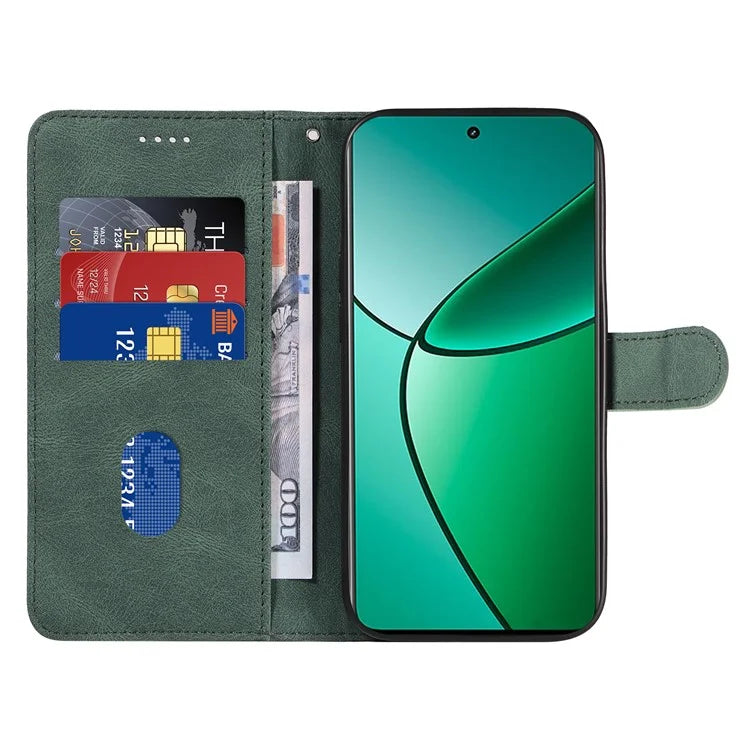 For Realme Narzo 70 5G / Narzo 70 Pro 5G / P1 5G / 12 4G / 12+ 5G Case Stand Wallet Leather Phone Cover Curved Line Wrist Strap