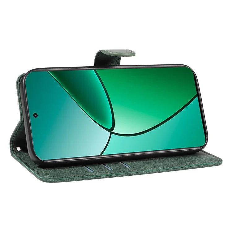 For Realme Narzo 70 5G / Narzo 70 Pro 5G / P1 5G / 12 4G / 12+ 5G Case Stand Wallet Leather Phone Cover Curved Line Wrist Strap