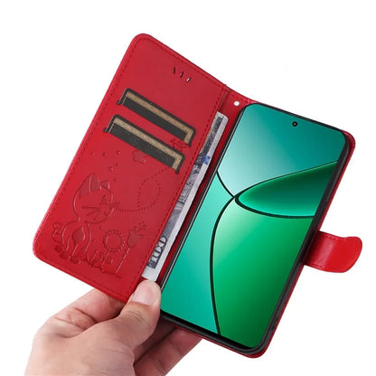 KT Imprinting Flower Series-4 For Realme Narzo 70 5G / Narzo 70 Pro 5G / P1 5G / 12 4G / 12+ 5G Case Cat Bee Pattern Leather Phone Cover