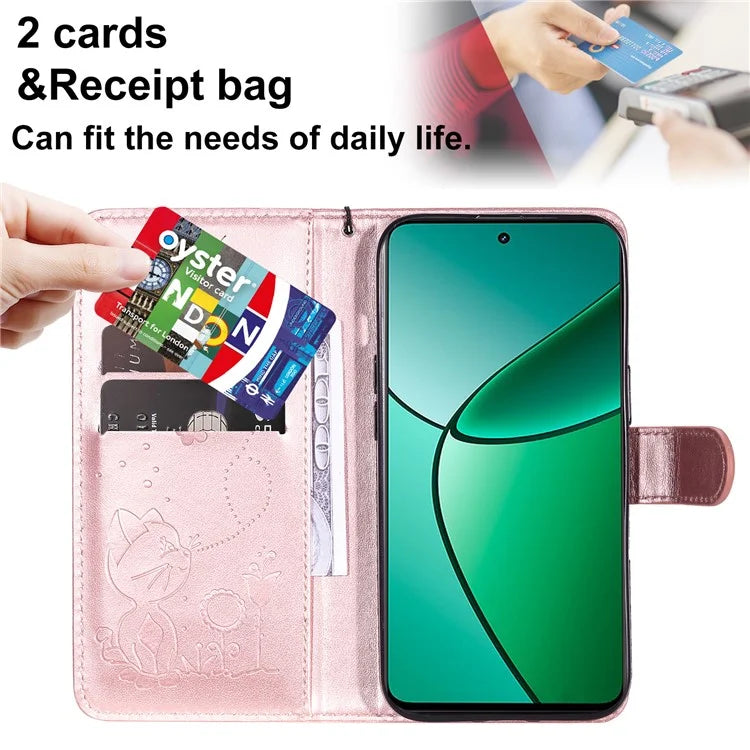 KT Imprinting Flower Series-4 For Realme Narzo 70 5G / Narzo 70 Pro 5G / P1 5G / 12 4G / 12+ 5G Case Cat Bee Pattern Leather Phone Cover