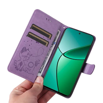 KT Imprinting Flower Series-4 For Realme Narzo 70 5G / Narzo 70 Pro 5G / P1 5G / 12 4G / 12+ 5G Case Cat Bee Pattern Leather Phone Cover