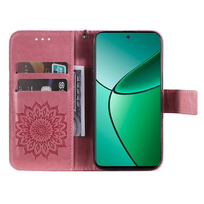 KT Imprinting Flower Series-1 For Realme Narzo 70 5G / Narzo 70 Pro 5G / P1 5G / 12 4G / 12+ 5G Case Sunflower Leather Wallet Phone Cover