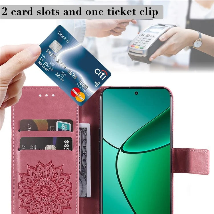 KT Imprinting Flower Series-1 For Realme Narzo 70 5G / Narzo 70 Pro 5G / P1 5G / 12 4G / 12+ 5G Case Sunflower Leather Wallet Phone Cover