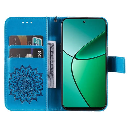 KT Imprinting Flower Series-1 For Realme Narzo 70 5G / Narzo 70 Pro 5G / P1 5G / 12 4G / 12+ 5G Case Sunflower Leather Wallet Phone Cover