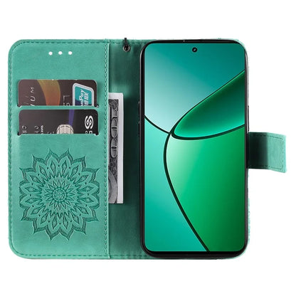 KT Imprinting Flower Series-1 For Realme Narzo 70 5G / Narzo 70 Pro 5G / P1 5G / 12 4G / 12+ 5G Case Sunflower Leather Wallet Phone Cover