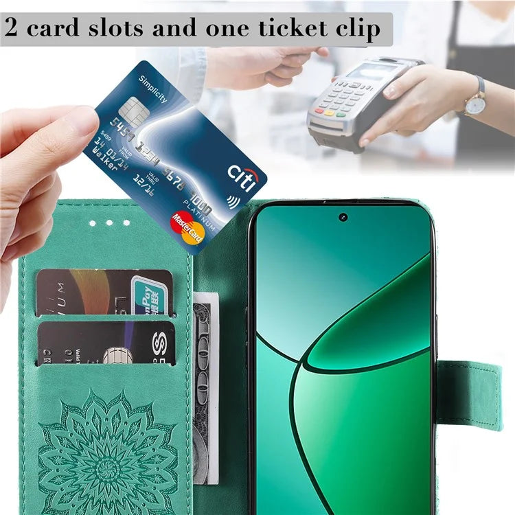 KT Imprinting Flower Series-1 For Realme Narzo 70 5G / Narzo 70 Pro 5G / P1 5G / 12 4G / 12+ 5G Case Sunflower Leather Wallet Phone Cover