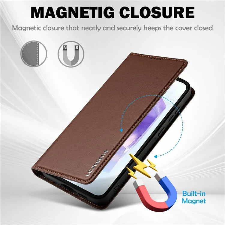LC.IMEEKE L1 Series for Samsung Galaxy A16 5G Case PU Leather Wallet Stand Protective Phone Cover