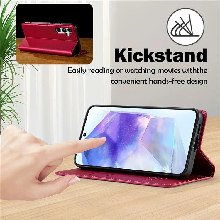LC.IMEEKE L1 Series for Samsung Galaxy A16 5G Case PU Leather Wallet Stand Protective Phone Cover