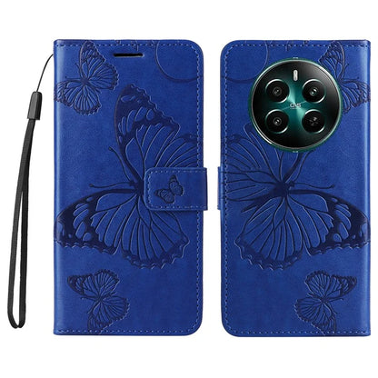 KT Imprinting Flower Series-2 For Realme Narzo 70 5G / Narzo 70 Pro 5G / P1 5G / 12 4G / 12+ 5G Case Butterfly Leather Phone Cover