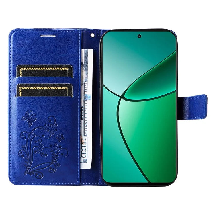 KT Imprinting Flower Series-2 For Realme Narzo 70 5G / Narzo 70 Pro 5G / P1 5G / 12 4G / 12+ 5G Case Butterfly Leather Phone Cover