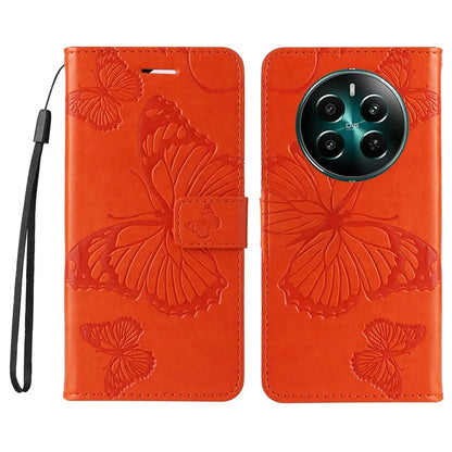 KT Imprinting Flower Series-2 For Realme Narzo 70 5G / Narzo 70 Pro 5G / P1 5G / 12 4G / 12+ 5G Case Butterfly Leather Phone Cover