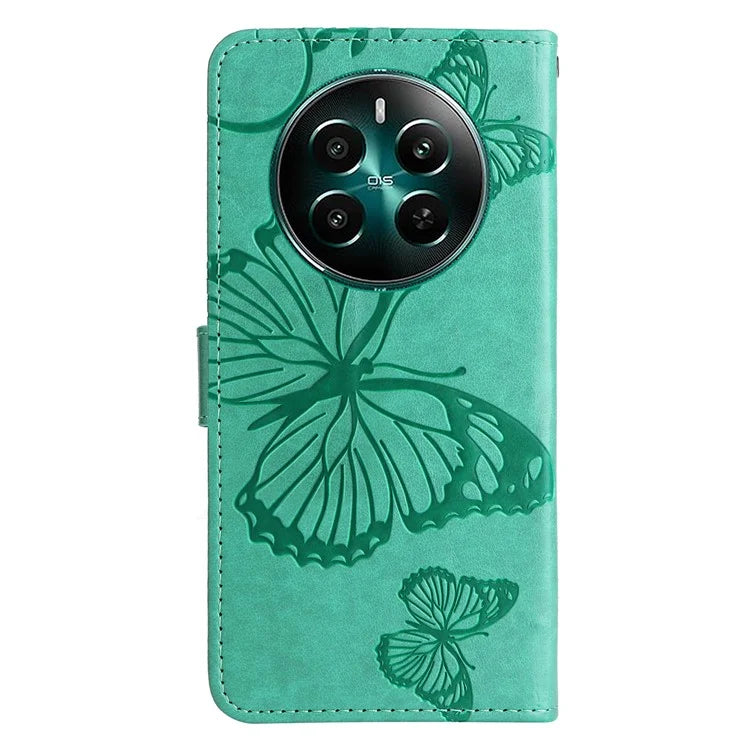 KT Imprinting Flower Series-2 For Realme Narzo 70 5G / Narzo 70 Pro 5G / P1 5G / 12 4G / 12+ 5G Case Butterfly Leather Phone Cover